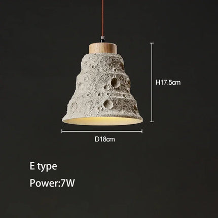 Suspension décorative en ciment et travertin style wabi-sabi — LZ4X9M