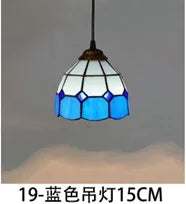 Lustre en verre style Tiffany rétro pour intérieur méditerranéen — LZ4X9P