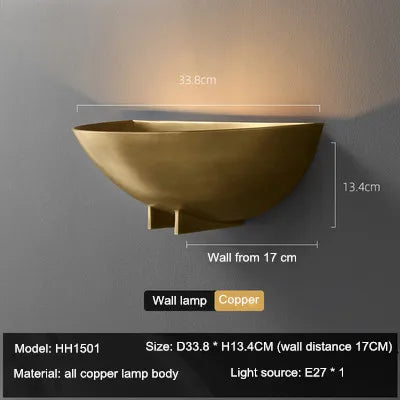 Lampe de chevet en cuivre pour intérieur élégant haut de gamme — LZ4X9P2