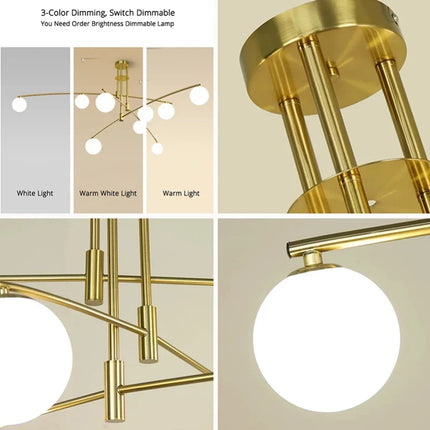 Lustre suspension en verre style nordique pour intérieur — LZ4XJ9