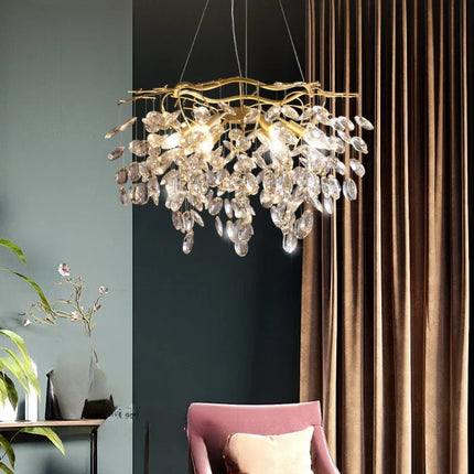 Lustre en cristal de luxe pour éclairage raffiné — LZ4X9P2