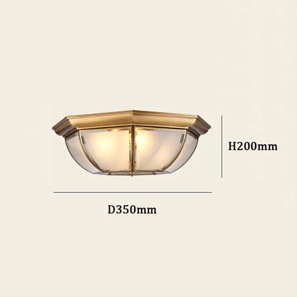 Plafonnier moderne en cuivre pour éclairage élégant — LZ4X9T2
