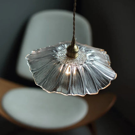 suspension en verre tournesol japonais design moderne décoratif
