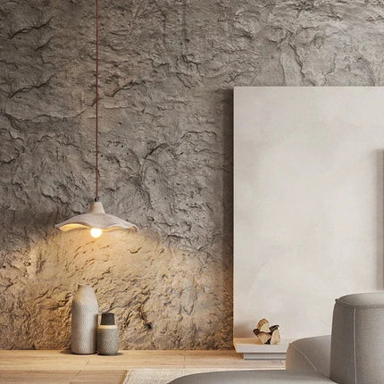 Suspension décorative en ciment et travertin style wabi-sabi — LZ4X9M
