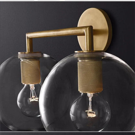 Applique murale rétro américaine en verre avec éclairage LED intégré — LZ4X9P2Q