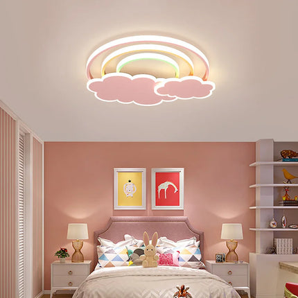 Plafonnier enfant nuage arc-en-ciel pour chambre bébé — LZ4X9Q