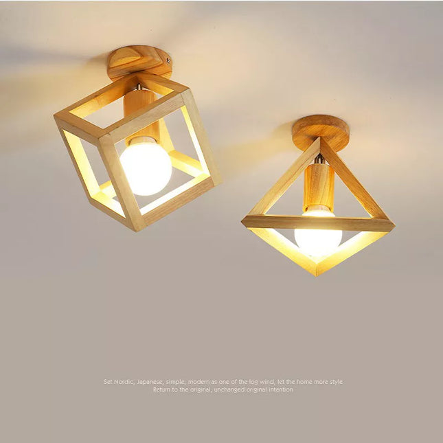 Plafonnier LED en bois nordique avec 3 températures de couleur pour couloir et entrée — LZ4P9XQ