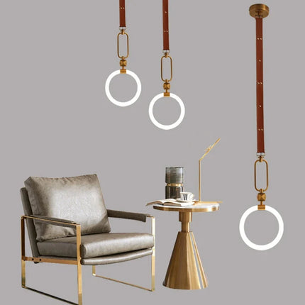 Plafonnier suspendu lumineux à anneau design nordique — LZ4X9M2