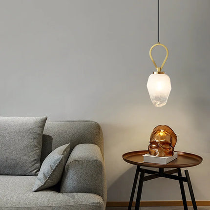 Applique murale moderne en cuivre avec verre blanc — LZ4X9M