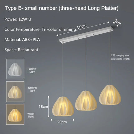 Lustre nordique petit modèle en forme de pétale pour ambiance chaleureuse — LZ4XJ9