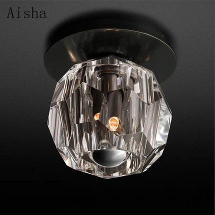 Plafonnier cristal style nordique pour décoration intérieure élégante — LZ4XJ9