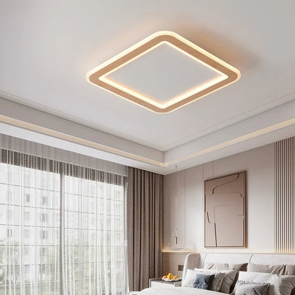 Plafonnier LED ultra-mince en bois massif style nordique moderne 2022 — LZ4X9P7Q