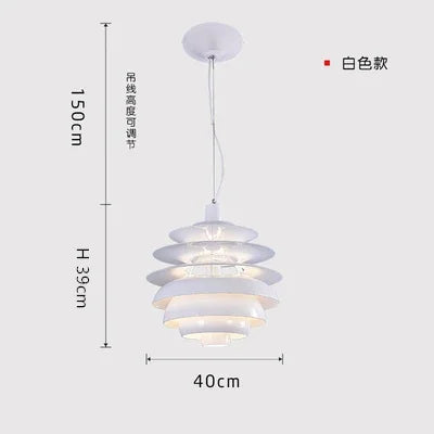Lustre suspension postmoderne nordique à plusieurs niveaux décoratifs — LZ4X9P