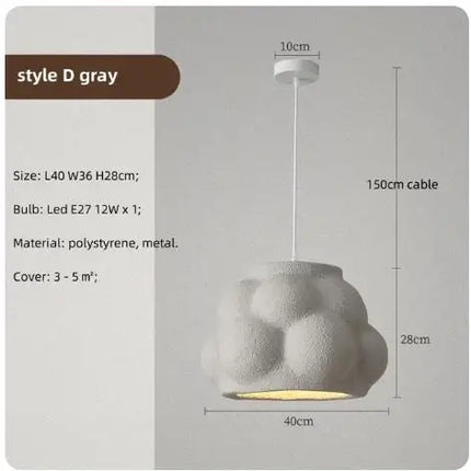 Lustre LED japonais créatif pour décoration intérieure artistique — LZ4X9Q7