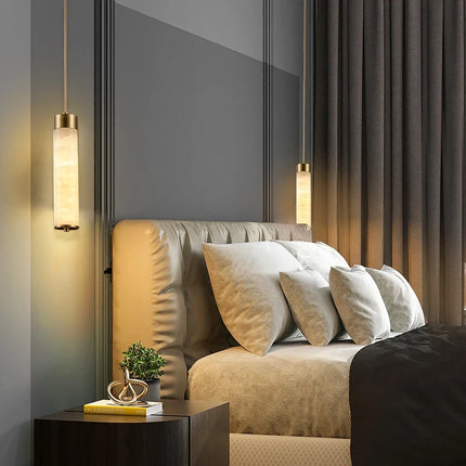 Suspension nordique en marbre et laiton avec cordon réglable — LZ4X9M