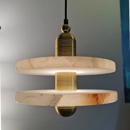 Lustre en marbre naturel style nordique pour intérieur élégant — LZ7D3X