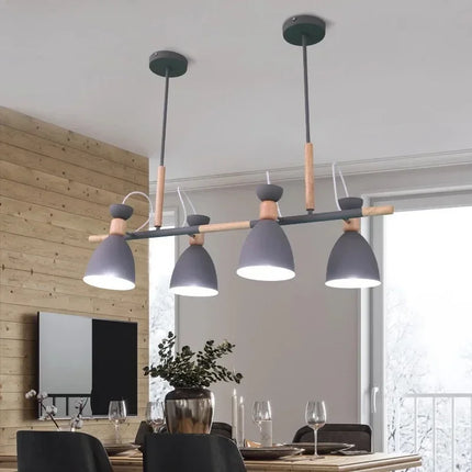 Lustre suspension nordique en bois pour décoration intérieure moderne — LZ4X9T
