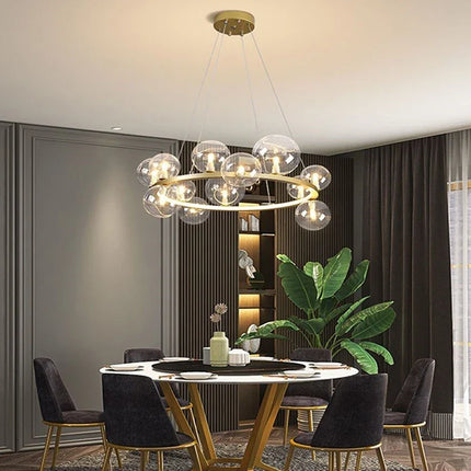 Lustre en verre moderne avec bulles décoratives — LZ4P9XQ