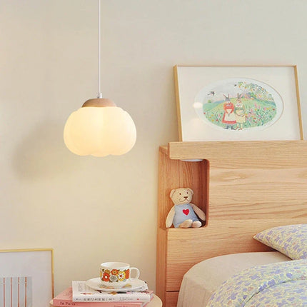 Suspension moderne en bois naturel forme coton — LZ4X9T2