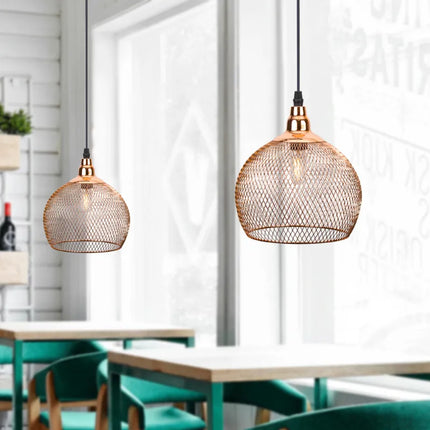 Suspension cage à oiseaux rétro or rose pour salon et bar — LZ4D9XQ