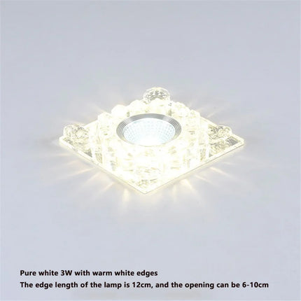 Plafonnier LED carré en cristal RGB pour décoration intérieure — LZ4X9T