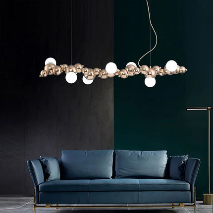 Suspension moderne 2024 en métal avec boules, forme chenille — LZ4X9P