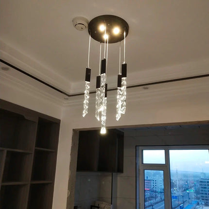 Lustre moderne en cristal pour éclairage intérieur élégant — LZ4X9Q2