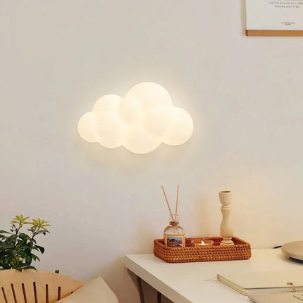 Applique murale en forme de nuage avec télécommande et gradation pour enfants — LZ4X9M