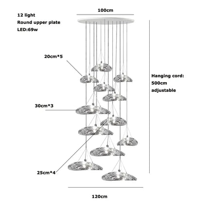 Suspension en verre au style art déco pour éclairage raffiné — LZ4X9P2