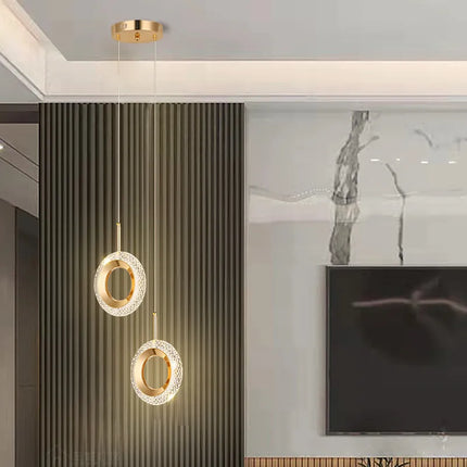 Anneau nordique suspension LED lumières intérieur lampe suspendue décor de chambre pour chevet chambre salon moderne suspension