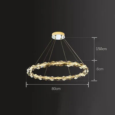 Lustre suspension en cristal pour ambiance élégante et minimaliste — LZ4Q7M2