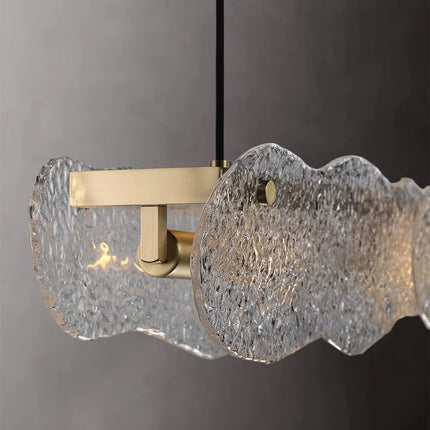 suspension moderne en cuivre et verre pour restaurant