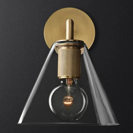 Applique murale LED avec abat-jour en verre et métal — LZ4X9P