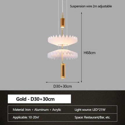 Lustre LED minimaliste artistique pour intérieur moderne — LZ4X9T