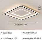 Carré Noir D50CM / Blanc chaud