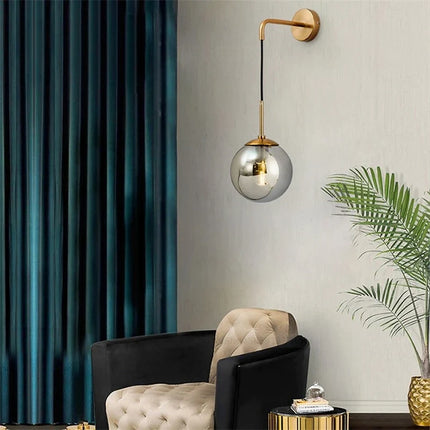 Applique murale rétro en verre au design nordique lumineux — LZ4X9T2