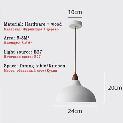 Lustre LED suspension style nordique industriel pour intérieur moderne — LZ4X9P