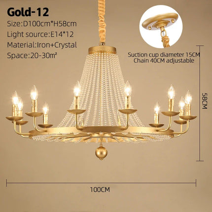 Lustre suspension en cristal lumineux pour décoration intérieure — LZ4X9M