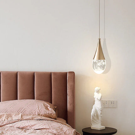 Lustre de chevet suspendu en cristal à tête unique — LZ4G7XQ