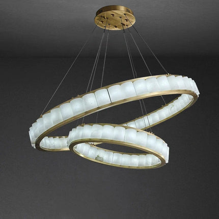 Lustre grand luxe en marbre naturel espagnol pour hôtel — LZ4P9XQ