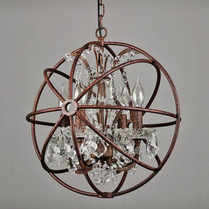 Lustre suspension style américain rétro en cristal pour bar et restaurant — LZ4X9J