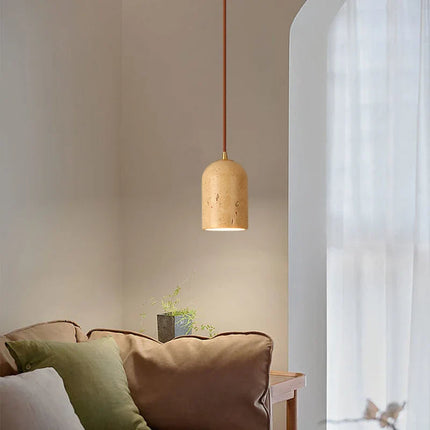 Suspension vintage en pierre naturelle avec éclairage LED intégré — LZ4X9Q2N