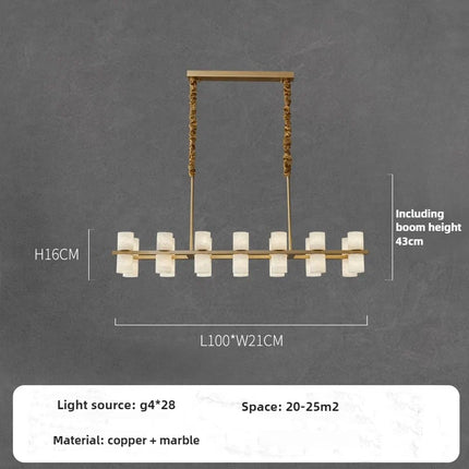 Suspension minimaliste en cuivre et marbre style postmoderne — LZ4X9Q2