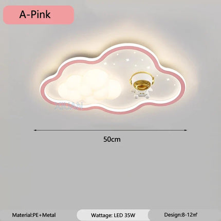 Plafonnier moderne décor nuage et arc-en-ciel pour chambre enfant — LZ4B7X9
