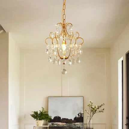 Lustre LED rétro en cristal pour décoration intérieure élégante — LZ4X9P2
