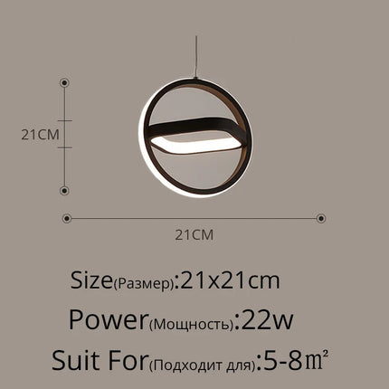 suspension led moderne pour éclairage intérieur design élégant