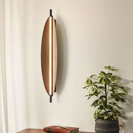 Lustre japonais rétro en bois de noyer pour intérieur — LZ4X9T