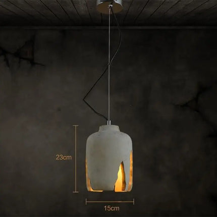 suspension rétro style loft lampe led en ciment pour restaurant et bar