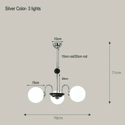 Lustre suspension LED en verre style nordique américain — LZ4X9P