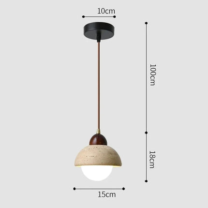 Suspension en marbre jaune style Wabi-Sabi pour salle à manger et restaurant — LZ4X9Q7